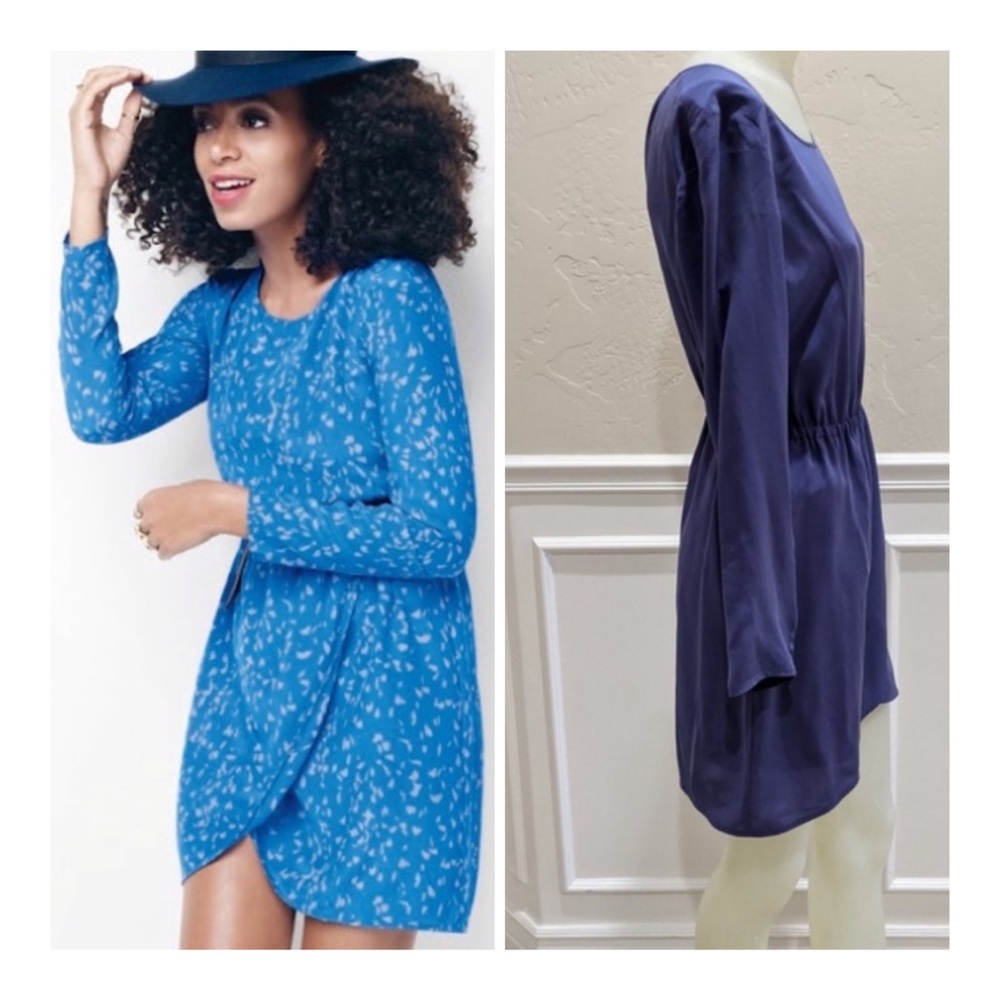 Madewell Broadway & Broom Silk Gateway Dress in Periwinkle Blue size 0